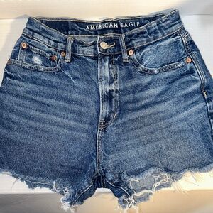 American Eagle Outfitters Distressed Blue Jean Shorts